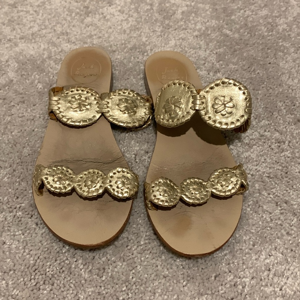 Women’s Gold Jack Rogers 8.5